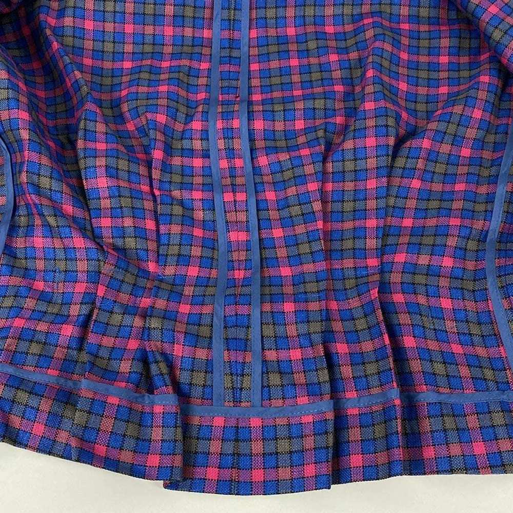 Dior Checked Pattern Long Sleeve Jacket Blue - image 6